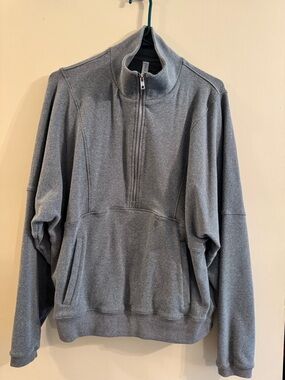 P'tula Gray Half-Zip Pullover Sweater